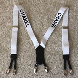 Chanel White VIP Gift Suspenders